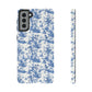 French Toile Blue & White V1 Tough Phone Case