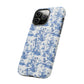 French Toile Blue & White V1 Tough Phone Case