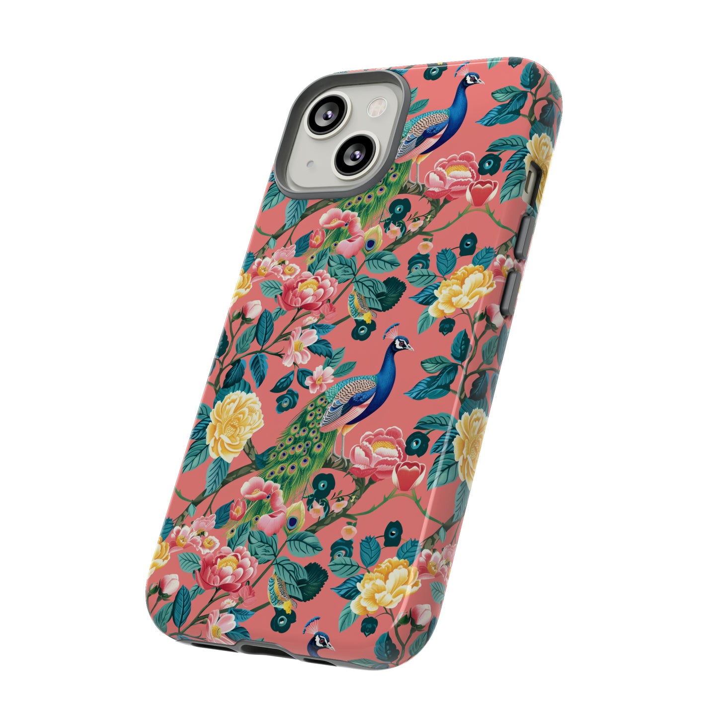 Florals & Peacocks Pink V1 Tough Phone Case