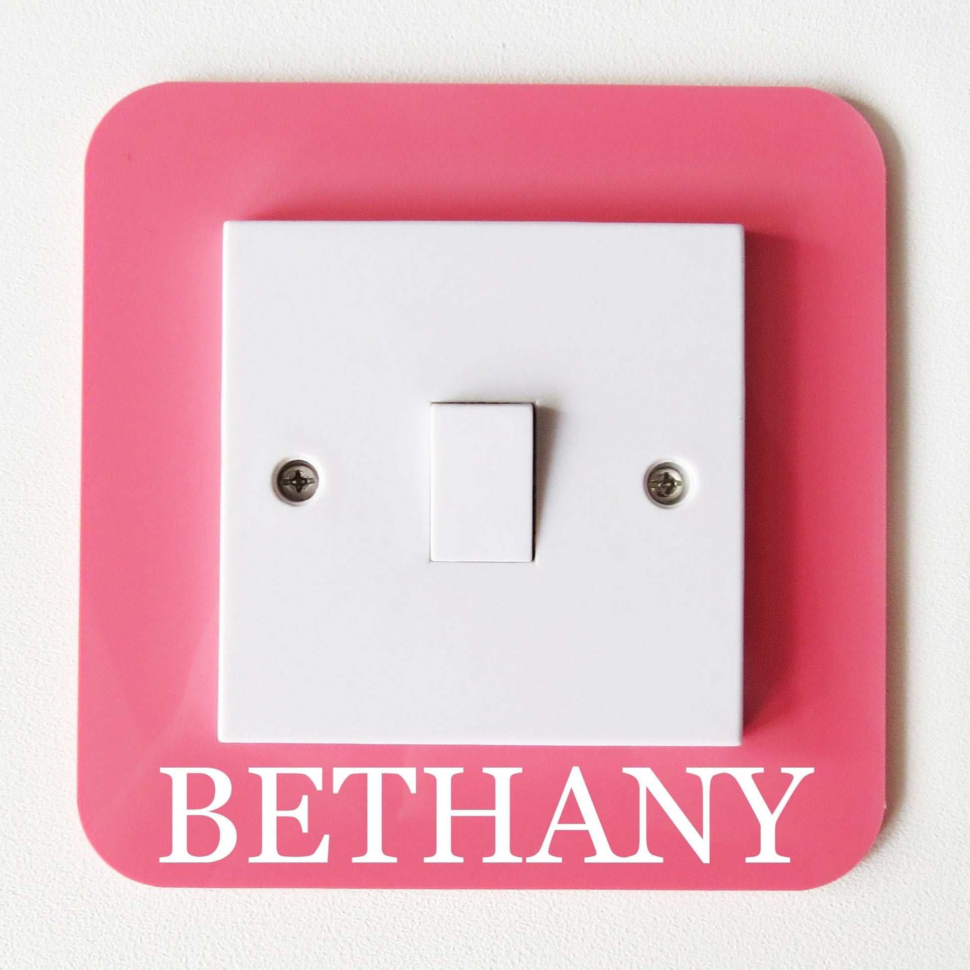 Custom Name Acrylic Light Switch Surround