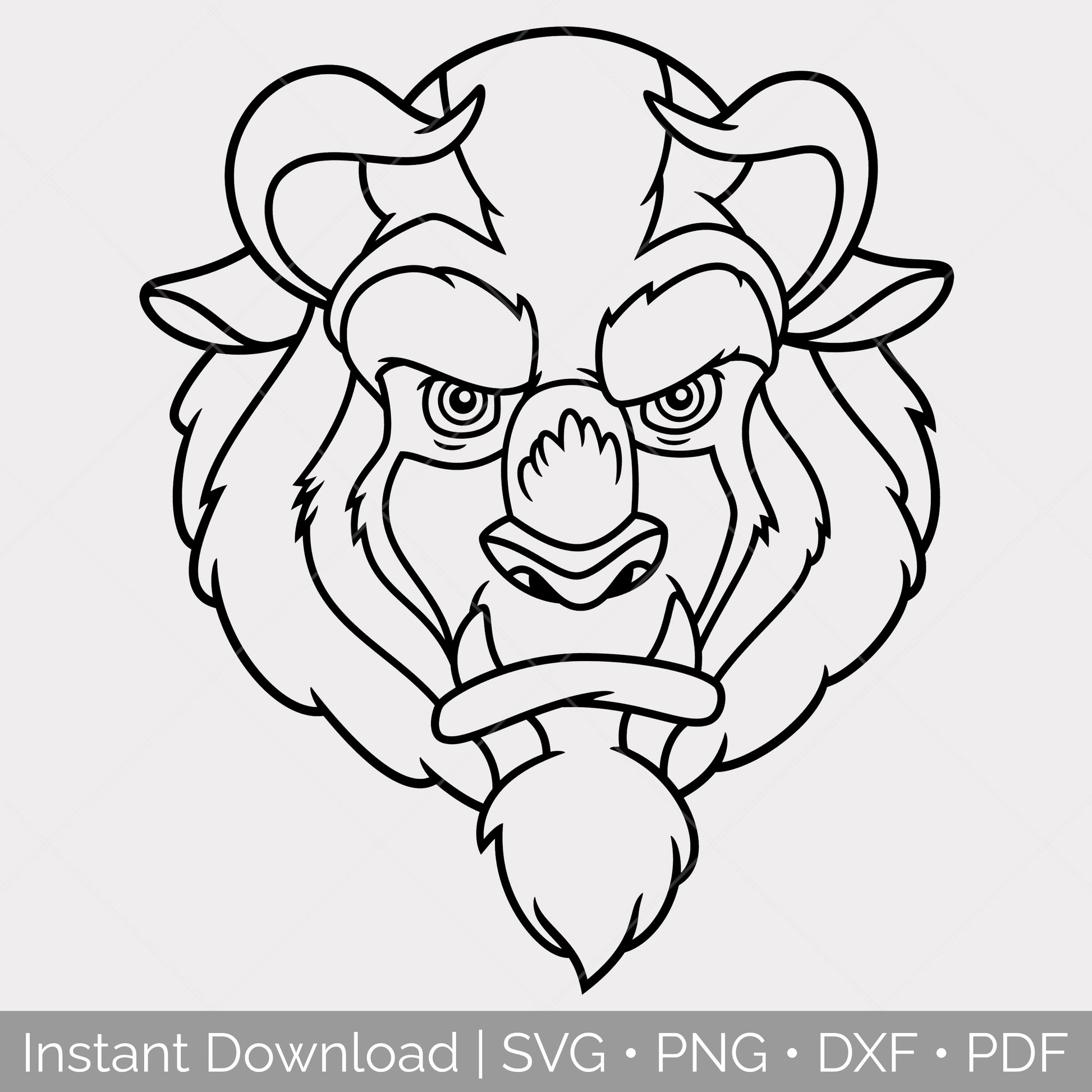 Disney's Beauty and the Beast vector cutting files SVG PNG DXF PDF