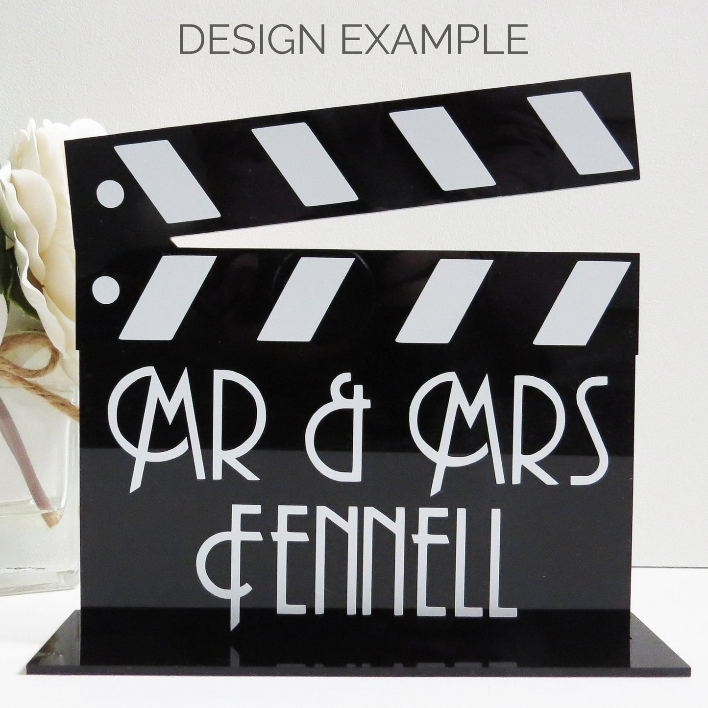 Clapperboard Sign Plaque Acrylic Craft Blank