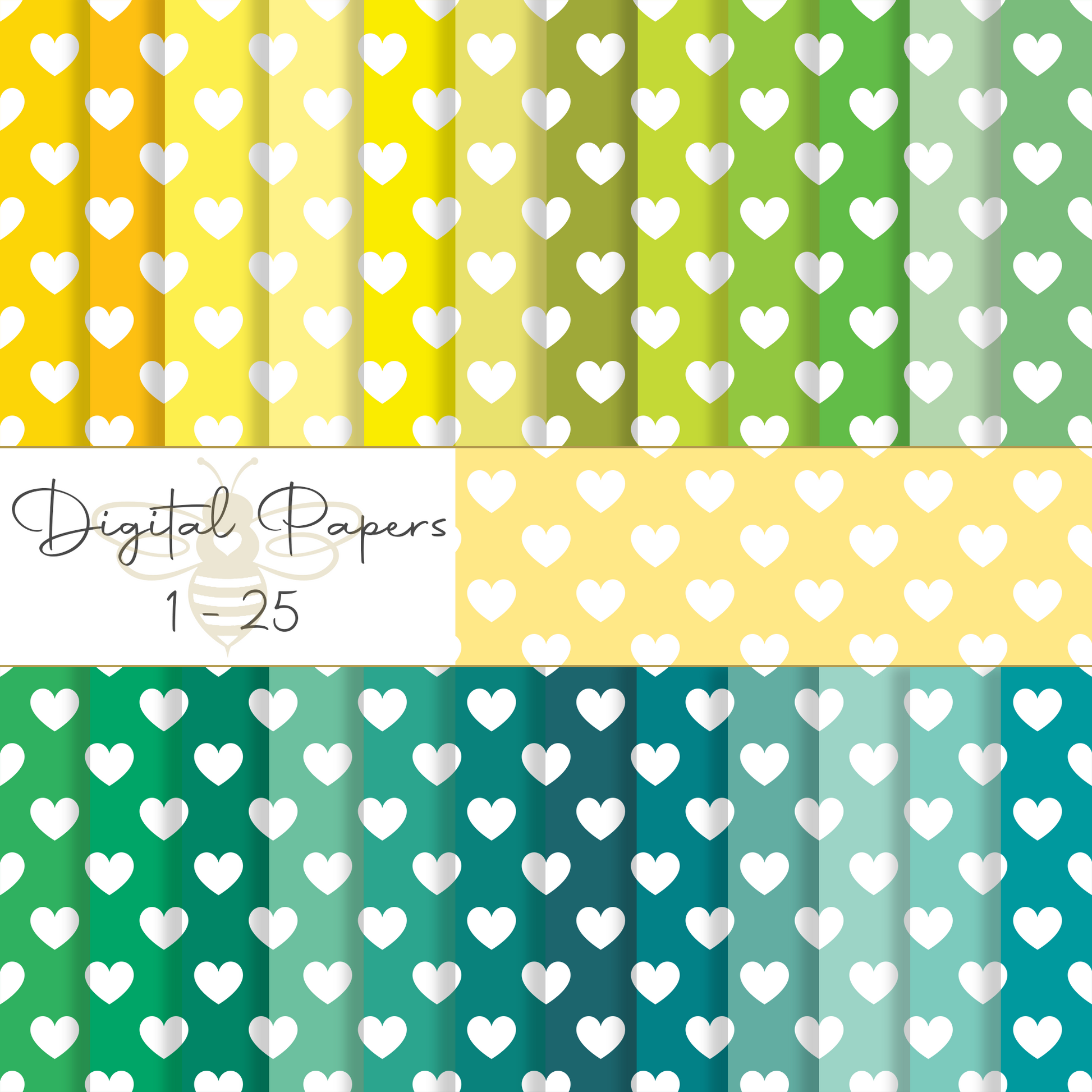 101 Hearts Digital Paper Pack, Instant Downloads, Seamless Scrapbooking Paper, Digital Wallpaper, Journal Paper, Fabric Design