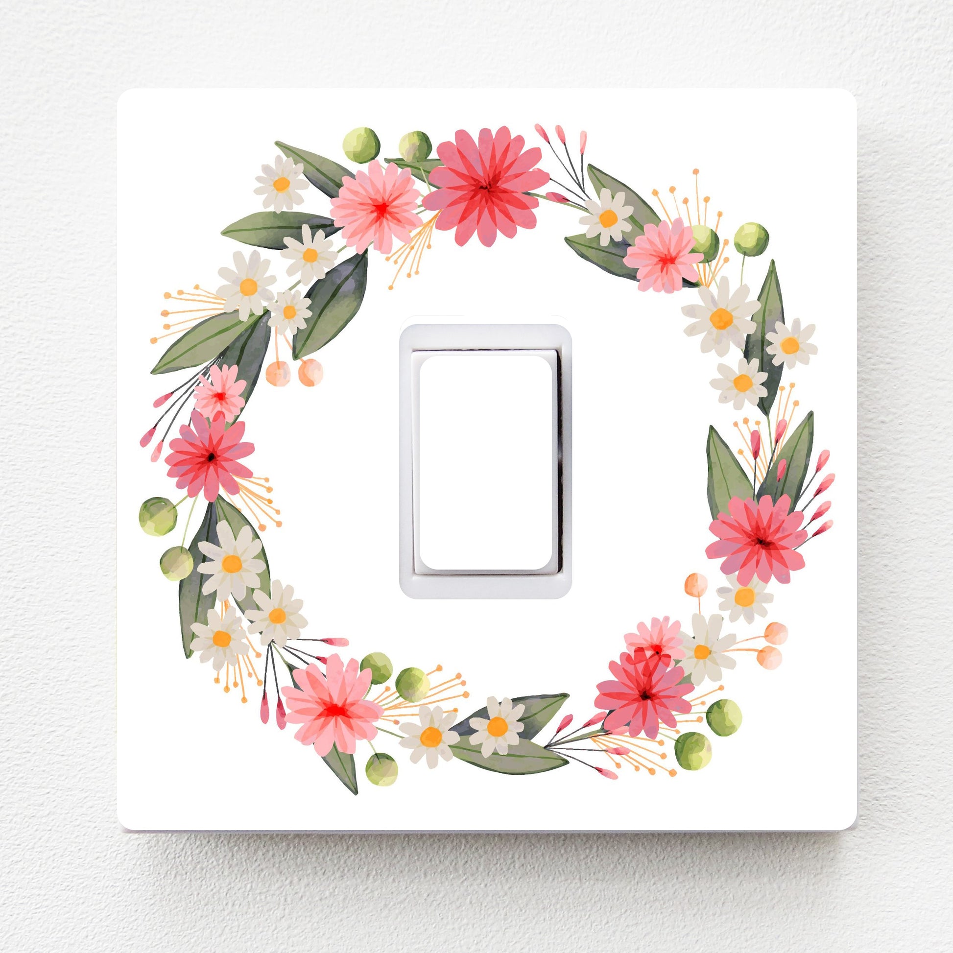 Floral Wreath Light Switch Sticker