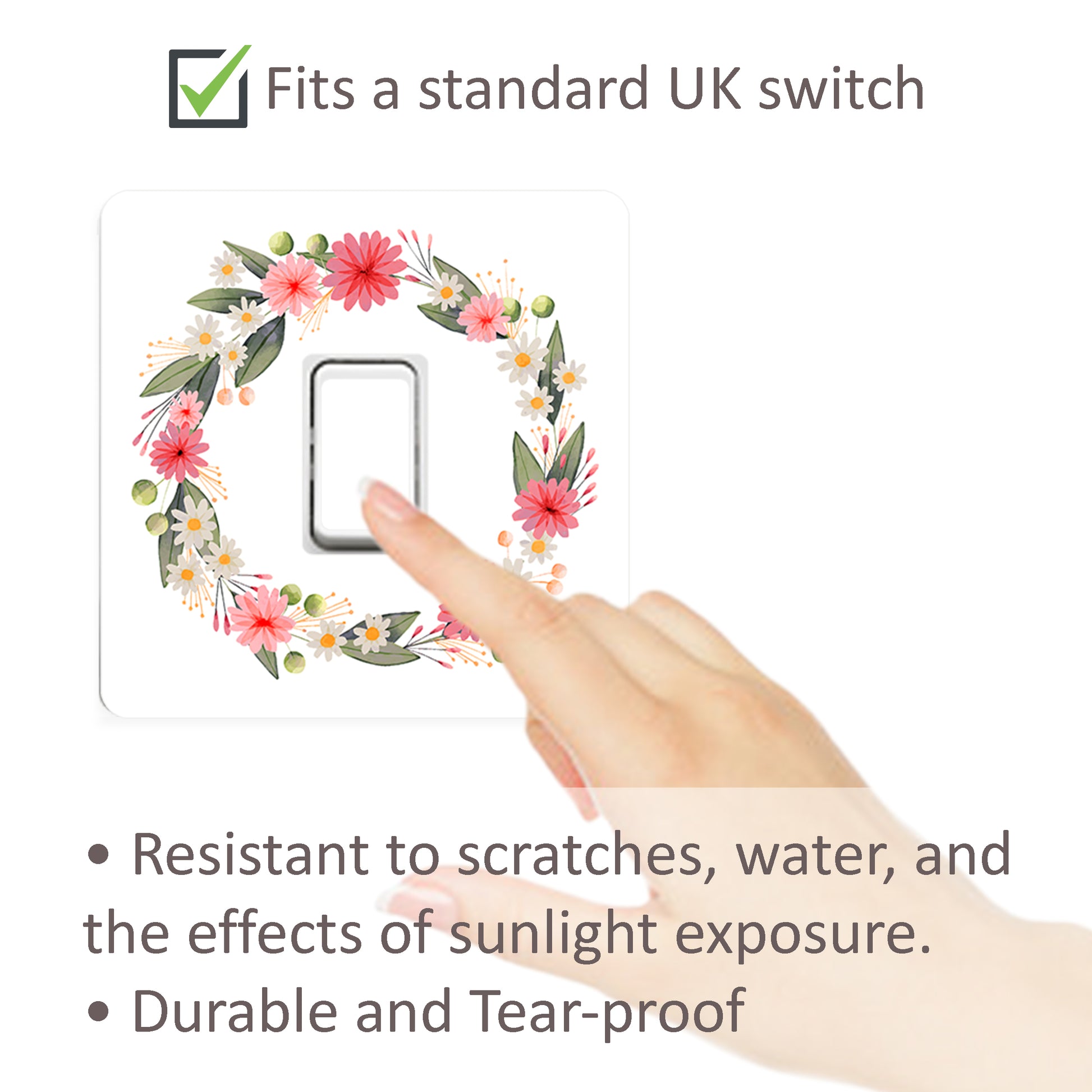 Floral Wreath Light Switch Sticker