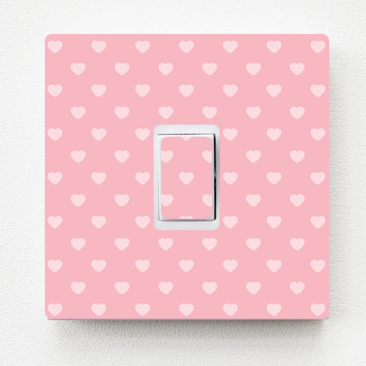 Pink Hearts Light Switch Sticker