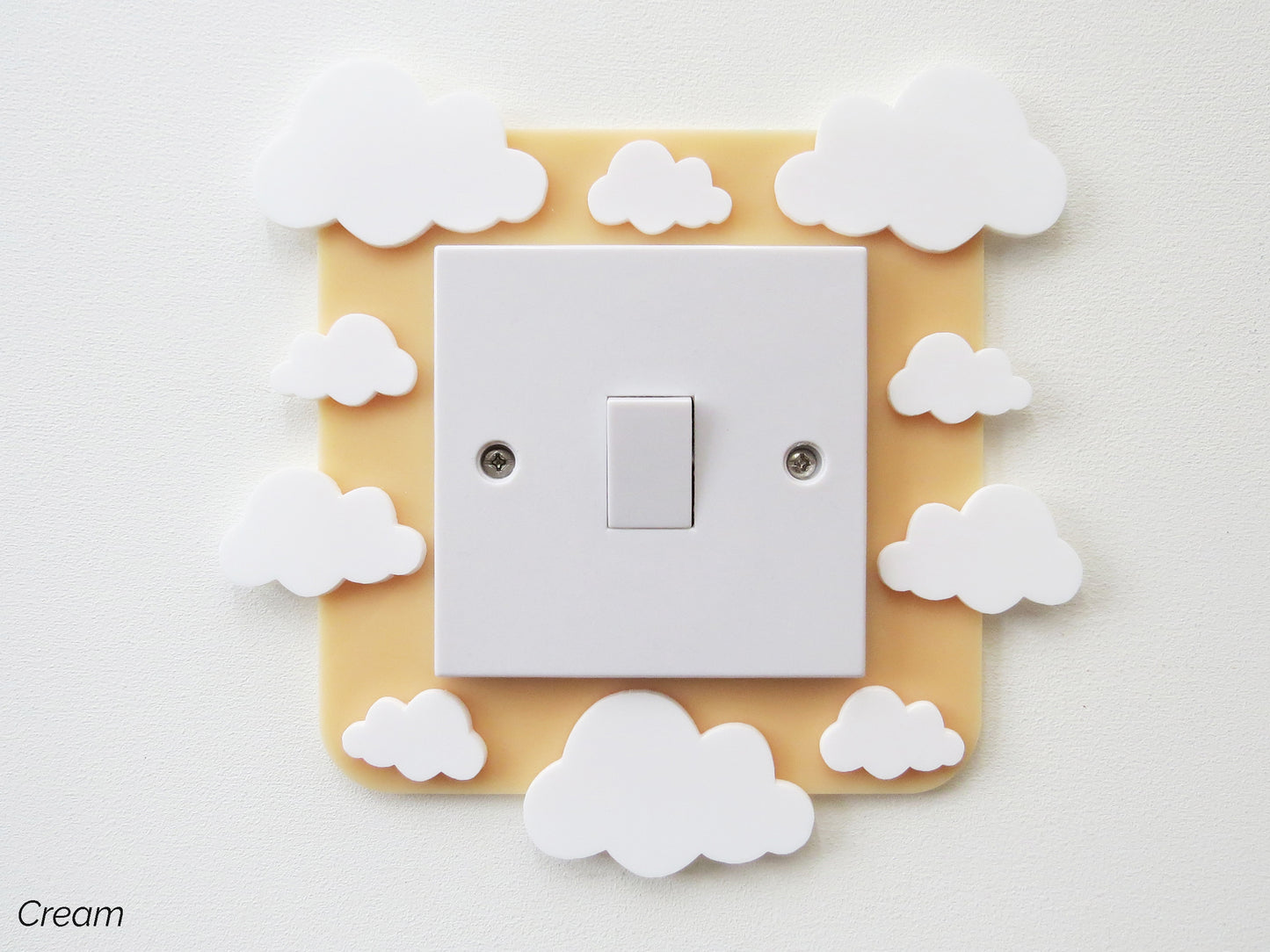 Cloud Acrylic Light Switch Surround