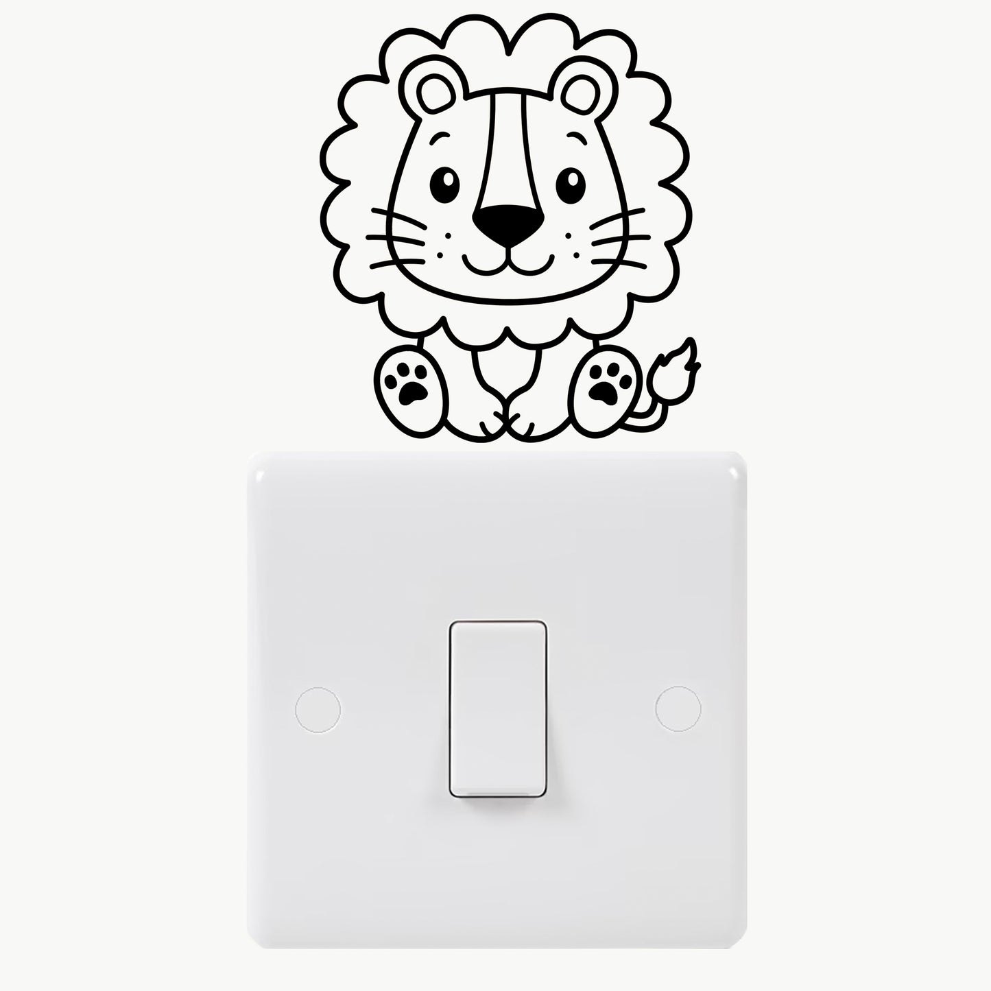 Lion Light Switch Vinyl Decal Sticker