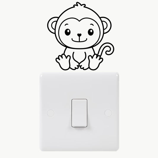 Monkey Light Switch Vinyl Decal Sticker