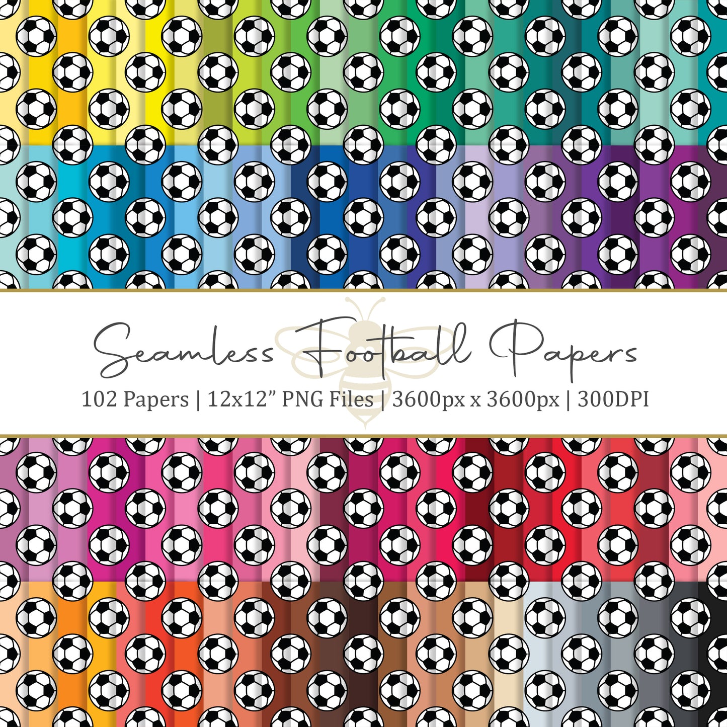 102 Football Digital Paper Pack, Instant Downloads, Seamless Scrapbooking Paper, Digital Wallpaper, Journal Paper, Fabric Design