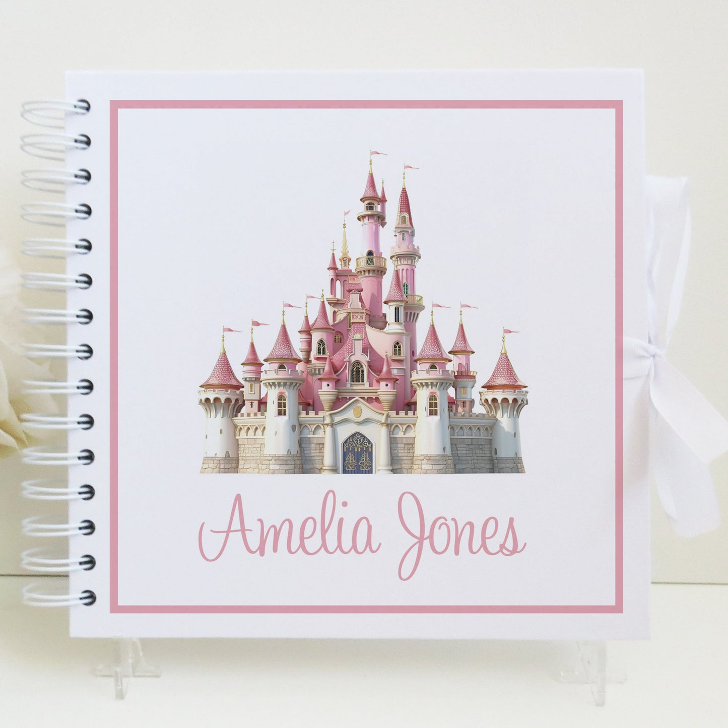 Pink Castle Scrapbook Album 8x8"