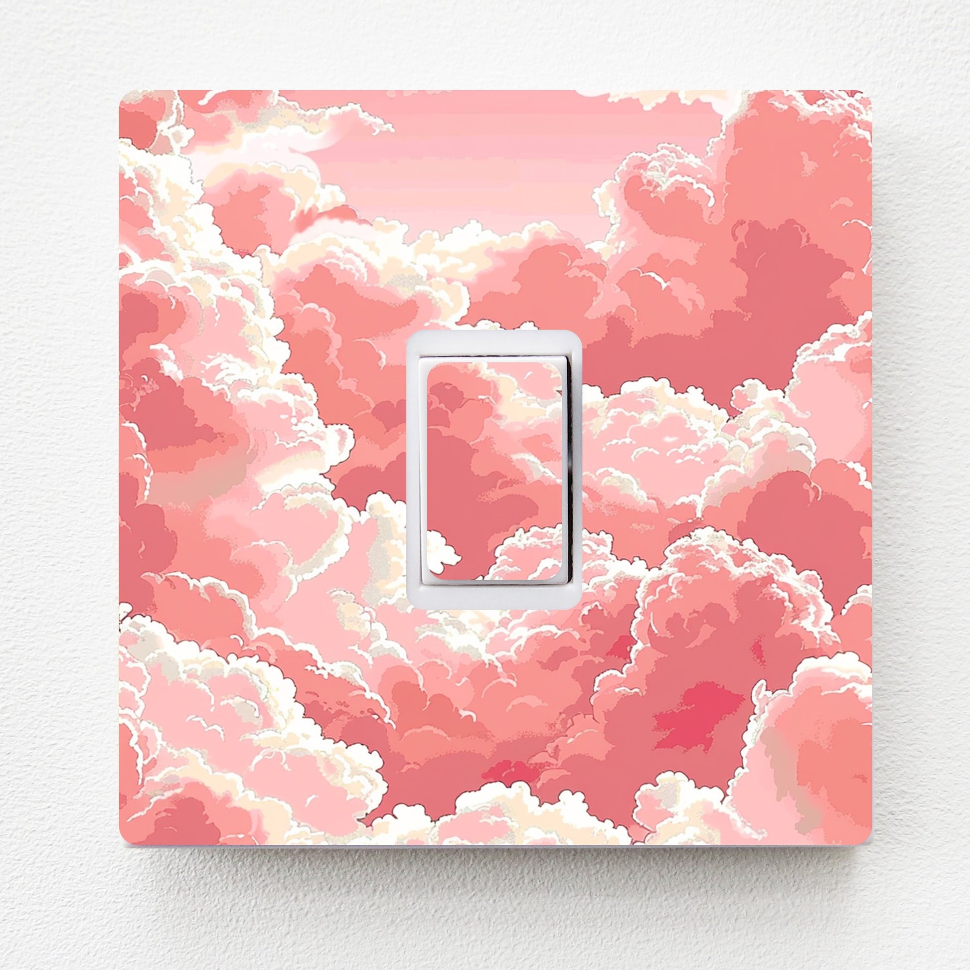 Pink Clouds Light Switch Sticker