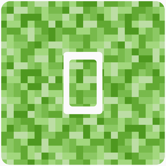 Minecraft Pixel Block Green Light Switch Vinyl Sticker