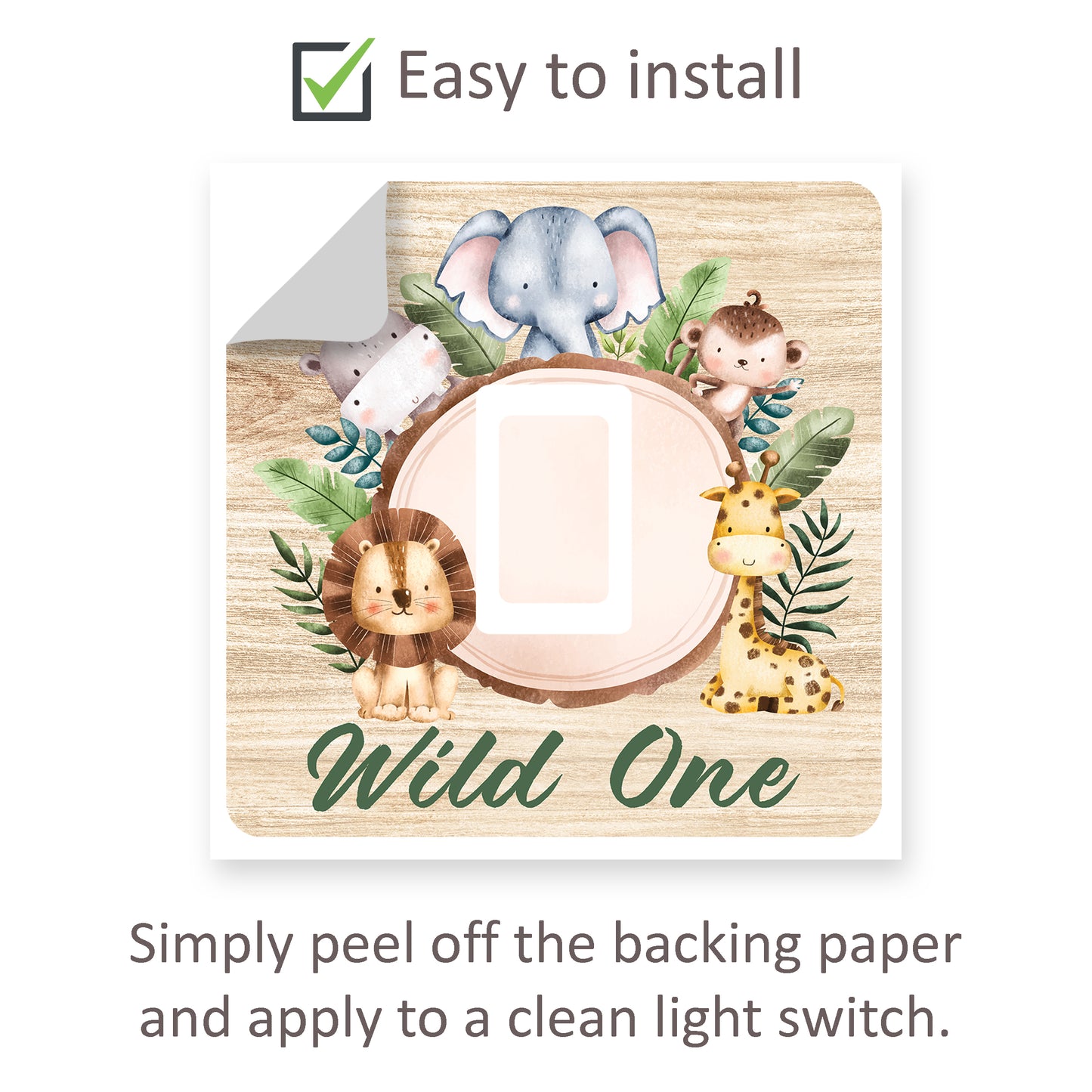 Safari Animal Light Switch Sticker