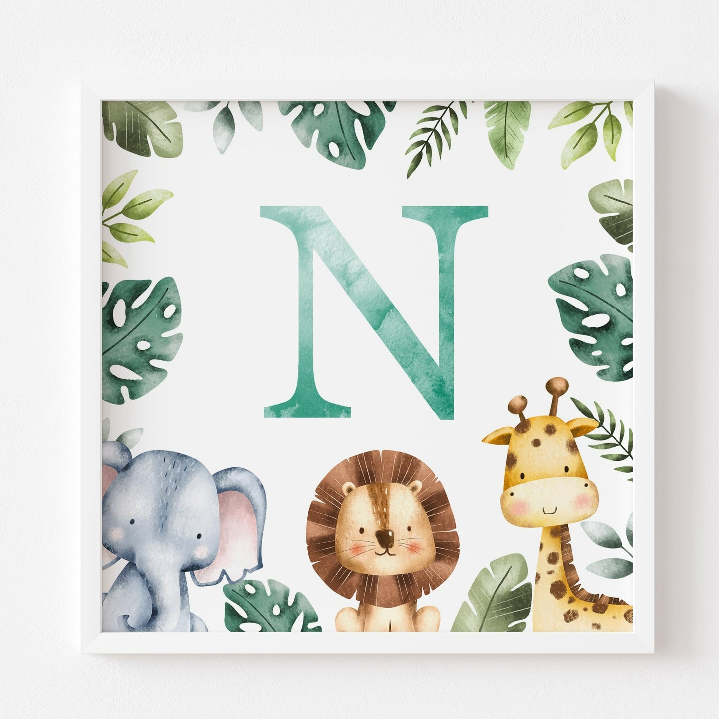 Safari animal print download perfect for a childrens bedroom or nursery.