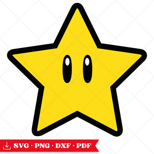 Mario Star Vector Cutting Files
