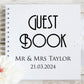 Personalised wedding guest book album