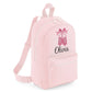 A ballet shoes embroidered personalsied custom name childrens backpack school bag.